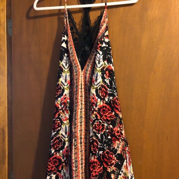 Free People Tops - Free People Women's XS Tank Bohemian Floral Flow Funky Tank Sleeveless Shirt NWT